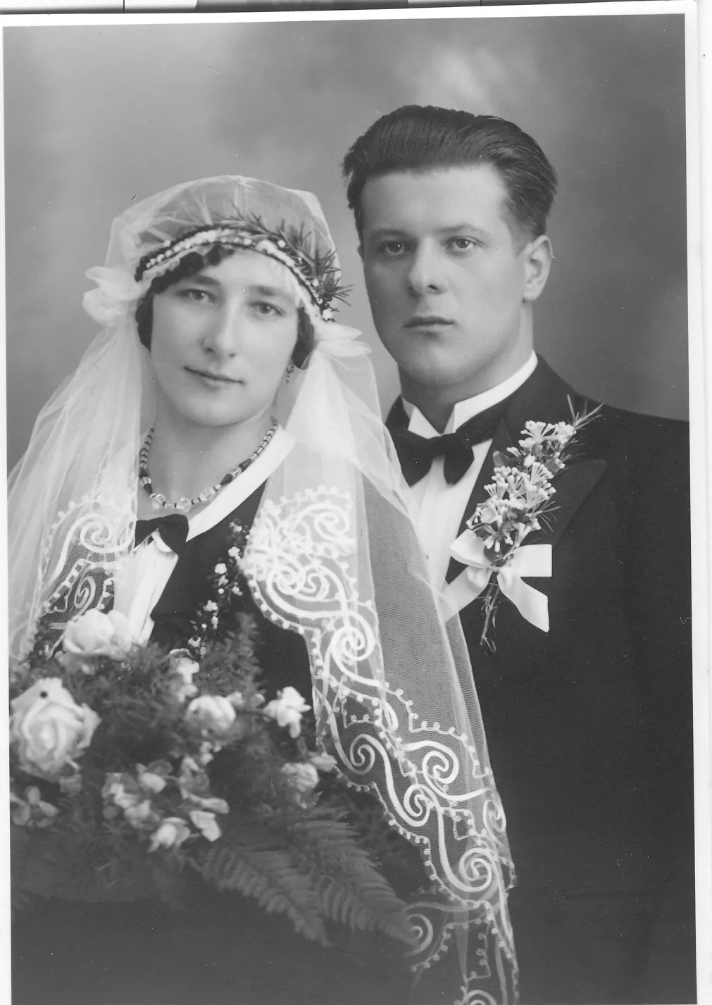 Das Brautpaar Friedrich Bruckmazr (jun.) und Anna Asen